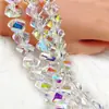 Al por mayor 6/8/10 mm Cuentas de cristal retorcidas cuentas sueltas diy vidrio galvanizado Pulsera AB viral accesorios para ropa y joyería
