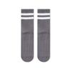 Calcetines de yoga para mujer, con parte inferior de toalla a rayas, hasta la mitad de la pantorrilla, profesionales, para pilates, deportes, fitness, baile, con pantalones de tiburón, calcetines largos