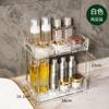Prateleira de Armazenamento em Camadas para Desktop com Padrão de Geleira Prateleira de Armazenamento para Banheiro Banheiro Prateleira de Armazenamento Multicamadas Cosméticos Lavatório Prateleira de Armazenamento para Bancada