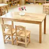 Mesa y silla de madera maciza para jardín de infantes, juego de mesa, juguete para bebé, escritorio de aprendizaje de educación temprana, escritorio para manualidades y escritura