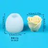 Molde de Silicone para Vela Flor de Rosa DIY Molde para Cubo de Gelo de Rosa Dia dos Namorados Molde para Fazer Gelo em Bola para Whisky