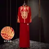 Vestido Xiuhe de Terciopelo de Lujo para Novias, Nuevo Vestido de Boda Estilo Chino 2026, Atuendo de Boda Otoño e Invierno al por Mayor