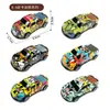 Fabricante Transfronterizo Aleación Coche de Tracción Hacia Atrás Modelo de Coche de Carreras Dibujos Animados para Niños Mini Juguete de Metal Coche Regalo