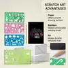 Papel para Rascar de Colores con Patrones Claros, Fácil de Calcar, Especialmente Diseñado para Manualidades DIY y Pintura Infantil, Arte Vibrante y Creativo