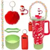 Botella de Agua Térmica Stanley Tapón Antipolvo Taza con Popote Tapa de Taza Correa de Mano Cordón para Botella de Agua Múltiples Estilos Versátiles Set