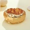 Pulseiras Populares Transfronteiriças Europeias e Americanas Ins Normcore Pulseiras Assimétricas com Padrão de Onda Pulseiras Metálicas Brilhantes Joias Femininas