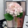 Hortensia Simulada Individual Pintura al Óleo Estampada y Teñida de Seda Flor Simulada de Hortensia Arreglo de Boda Decoración de Flor Artificial Hortensia Artificial