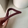 Horquilla triangular esmerilada sencilla para el pelo para mujer, elegante y moderna, con forma de tiburón grande