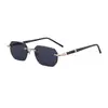 2026 Nuevas Gafas de Sol Cuadradas Sin Marco Europeas y Americanas para Mujer, Gafas de Sol Estilo Callejero Personalizadas para Exteriores con Protección UV para Mujer, Transfronterizas