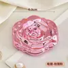 Espelho Pequeno Dobrável de Rosa para Meninas, Espelho de Bolso Portátil, Mini Espelho Quadrado de Alto Valor, Espelho de Maquiagem Dupla Face Ampliador