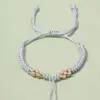 Pulsera Semiacabada Tejida a Mano con Nudo Flor de Durazno, Ajustable con Cuentas, Adecuada para Mejores Amigos y Parejas, Accesorios de Joyería Conmemorativa