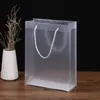 Sacola de Presente Tote PP Fosca Transparente de Fábrica, Sacola de Flores, Sacola de Compras para Cosméticos, Sacola de Presente, Logo Personalizável