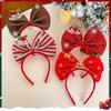 Diadema de Copo de Nieve Navideño con Lazo de Colores Accesorios Lindos para Nochebuena Pinza para el Cabello Ropa para la Cabeza Otoño Invierno
