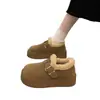Tenis blancos de caña alta para mujer, estilo coreano, versátiles, zapatillas deportivas de suela gruesa, casuales, engrosados, nuevo modelo 2025, zapatos cálidos de algodón, tenis para mujer