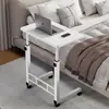 Escritorio móvil, mesa de computadora, mesa pequeña para uso doméstico, escritorio de computadora para personas perezosas, escritorio de escritura simple para dormitorio estudiantil, dormitorio, altura ajustable
