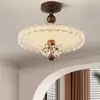 Lámpara de Techo Semi-Colgante Estilo Medieval, Lámpara de Sala de Estudio con Cristales de Lujo Francés Espectro Completo Protección Ocular Modelo Nuevo 2026