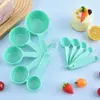 Juego de Cucharas Medidoras Listas, Juego de 10 Piezas de Cucharas Medidoras para Granos de Café y Leche en Polvo, Cuchara Medidora para Harina y Condimentos, Juego de Cucharas Medidoras Coloridas