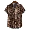 Comércio Exterior Independente Verão Masculino Camisa Havaiana Estampa Digital 3D Manga Curta Peça Única Dropshipping Casual Versátil