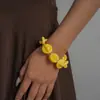 Colar Circular Spliced de Acrílico Camada Dupla Estilo Europeu e Americano, Vintage, Único, Corrente de Clavícula Moderna, Joia de Nicho de Alto Padrão para Mulheres