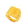 Anillo abierto carácter Fu joyería imitación oro Nuevo imitación oro arena oro estañado superficie ancha recubrimiento por vacío electroplateado anillo para hombre