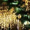 Lámpara de Tira de Hielo LED Tienda Colgante Cortina Decorativa Lámpara Festival de Primavera Boda Conjunto Estrella Decorativa Lámpara de Cadena de Cobre