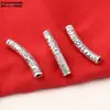 Plata de ley tubo doblado flor pequeña cuadrada 99 pies accesorios de plata retro hacer viejo 3D plata dura murciélago calabaza DIY materiales hechos a mano