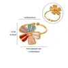 Anillo de fresa con goteo de aceite para mujer, dulce anillo abierto ajustable floral de frutas, joyería para manos, transfronterizo europeo y americano