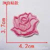 Tamanho pequeno, médio e grande autoadesivo bordado de flor de rosa adesivo de tecido patch branco patch decorativo para roupas flor de tecido acessórios de vestuário