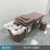 Lavabo Cerámico de Acero Inoxidable para Terapia Capilar, Lavado Estilo Tailandés, Circulación de Agua, Vaporización y Evaporación, Especializado para Salones de Belleza, Centros de Masaje y Peluquerías