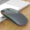 Ratón inalámbrico RGB de doble modo para portátil de fábrica, tipo C con carga de bajo ruido, en stock al por mayor