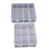 Caja de Plástico Transparente para Costura con 9 Compartimentos y 12 Compartimentos Caja de Almacenamiento de Herramientas de Ferretería Caja de Embalaje de PP para Joyería, Cuentas, Equipo de Pesca