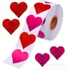 500 Piezas/Rollo Pegatinas de Corazón para el Día de San Valentín Pegatinas de Sellado Pegatinas Rojas de Decoración para Regalos