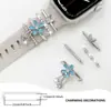 Adecuado para Anillo Decorativo de Correa de Apple Watch Serie Corazón Mariposa Flor Juego de Múltiples Piezas Combinación