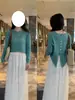 Design de Botão nas Costas, Blusa Longa de Seda Brilhante, Saia de Renda, Conjunto de Duas Peças para Mulheres, Novo Conjunto de Primavera