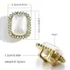 Decoración de Cordones DIY de Diamante Completo Transfronteriza Hebilla Metálica con Diamantes, Perlas y Trébol de Cuatro Hojas con Agujeros para Decoración de Tenis