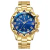 Popular Comercio Exterior Transfronterizo Hombres Negocios Esfera Grande Deportivo Moda Correa de Acero Falso Tres Ojos Reloj de Cuarzo para Hombre en Stock