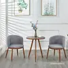 Juego de Mesa y Sillas de Negociación Imitación Madera Maciza Nórdica, Sillas Modernas Minimalistas, Mesa Redonda Creativa para Ocio, Sillas de Comedor para Cafetería y Tienda de Té de Leche