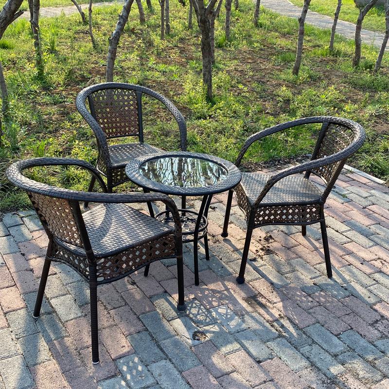 牛头椅小圆桌4件套