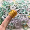 Anel de Ágata Brasileira Natural Anel de Jade Gelo Calcedônia Anel de Dedo Anel Feminino Anel Masculino Anel Ajustável Jade Presente