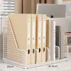 Portadocumentos Estantería de Escritorio Estante de Almacenamiento de Oficina Vertical Multicapa con Portalápices Ahorrador de Espacio para Escritorio de Trabajo Nivel