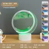Reloj de Arena con Pintura de Arena Fluida 3D Adorno Sala de Estar Mueble de TV Aparador de Vino Decoración Creativa Descompresión Sala de Estar Regalo de Lujo Ligero
