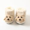 25 Outono e Inverno Espessos Sapatos de Sola Macia para Bebê e Criança Pequena Quentes Sapatos e Meias para Bebê Desenho Animado Cachorro Fofo Antiderrapante Sapatos para Recém-Nascido