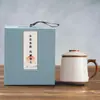 Juego de Regalo de Taza de Cerámica para Oficina Horno Ru Taza de Té de Gran Capacidad con Separación de Té y Agua Modelo Nuevo para Líderes y Clientes