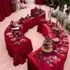 Toalha de mesa vintage estilo europeu para banquetes, casamentos, salões de festas, mesas de buffet, arranjos de sobremesas e refeições frias, festas com tema de noivado e toalhas de mesa decorativas