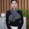 Bufanda de Lana Mezclada Coreana Invierno para Mujer 2025 Nueva Cálida Protección para el Cuello Bufanda de Punto Cruzada Retorcida de Gama Alta