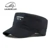 Chapéu Fashionável de Aba Reta Estilo Coreano para Homens, Chapéu de Sol para Proteção Solar ao Ar Livre com Fechamento Traseiro, Boné de Beisebol Quente, Boné Militar Personalizado para Mulheres