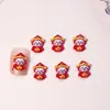 Año Nuevo Dios de la Fortuna Gato de la Suerte Dibujo Animado Accesorios para Uñas Lindos Accesorios Tridimensionales para Uñas Aretes Materiales DIY Accesorios