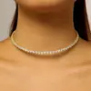 Conjunto de Duas Peças de Colar Gargantilha e Pulseira Zircônia Pérola Luxo Leve, Conjunto de Corrente para Clavícula Estilo Francês para o Dia a Dia, Acessórios para Noiva