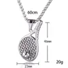 Europa y Estados Unidos joyería más vendida colgante de collar de raqueta de tenis AliExpress Amazon nueva aleación de acero de titanio joyería para hombre