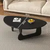 Mesa de Centro de Madera Maciza para Sala de Estar, Lujo Ligero, Mesa Triangular de Forma Especial Moderna y Sencilla, Mesa de Café Creativa para Balcón de Apartamento Pequeño de Celebridad de Internet